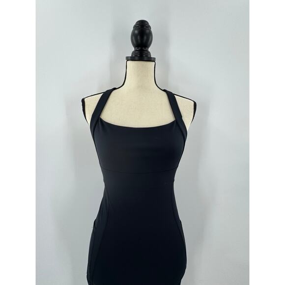 Free People FP Movement My High One Piece Bodysuit Jumpsuit Women Black Sz S - Picture 2 of 11